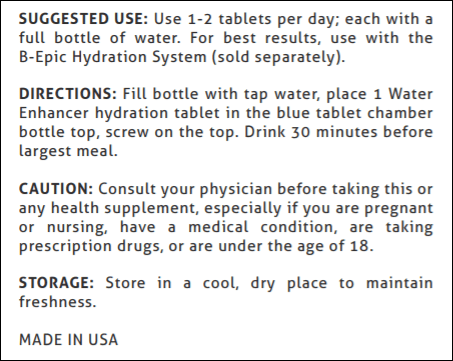 B-Slim Directions Of Use