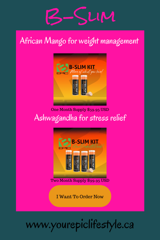 B-Epic B-Slim gives you the benefits of African Mango for weight management and the benefits of Ashwagandha for stress relief. The African Mango seed extract benefits have been proven to suppress appetite to help you manage your weight. The benefits of Ashwagandha has been used since ancient times to reduce stress and manage the many systems of the body. Get both benefits in one easy to take tablet. For more info and to buy now, visit our blog today.